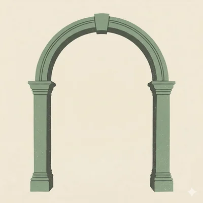 A natural frame around an empty centre — no subject inside.